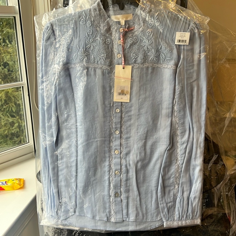 Loveshack Fancy Ronda Top in Blue